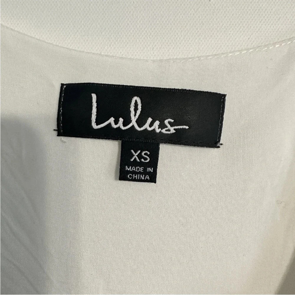 Lulus Small Embroidered Lace Up Shift Dress Vacation Beach Down In Kokomo - Picture 8 of 13